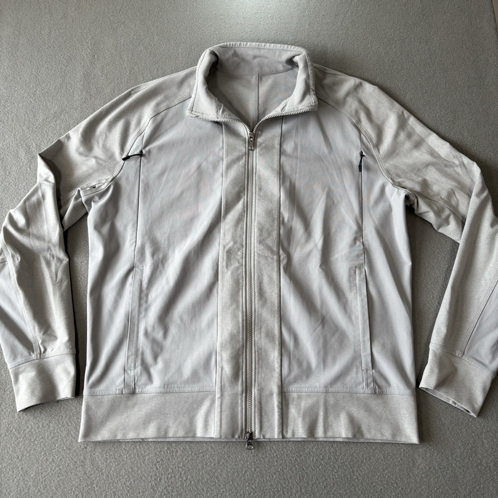 Lululemon Tactic Jacket Mens XXL Gray Commuter Full Zip Athletic Performance Gym